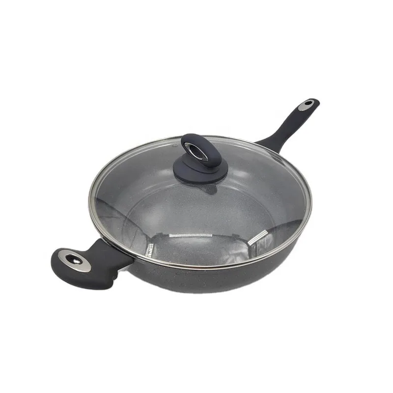 Poêle Wok antiadhésive en fonte