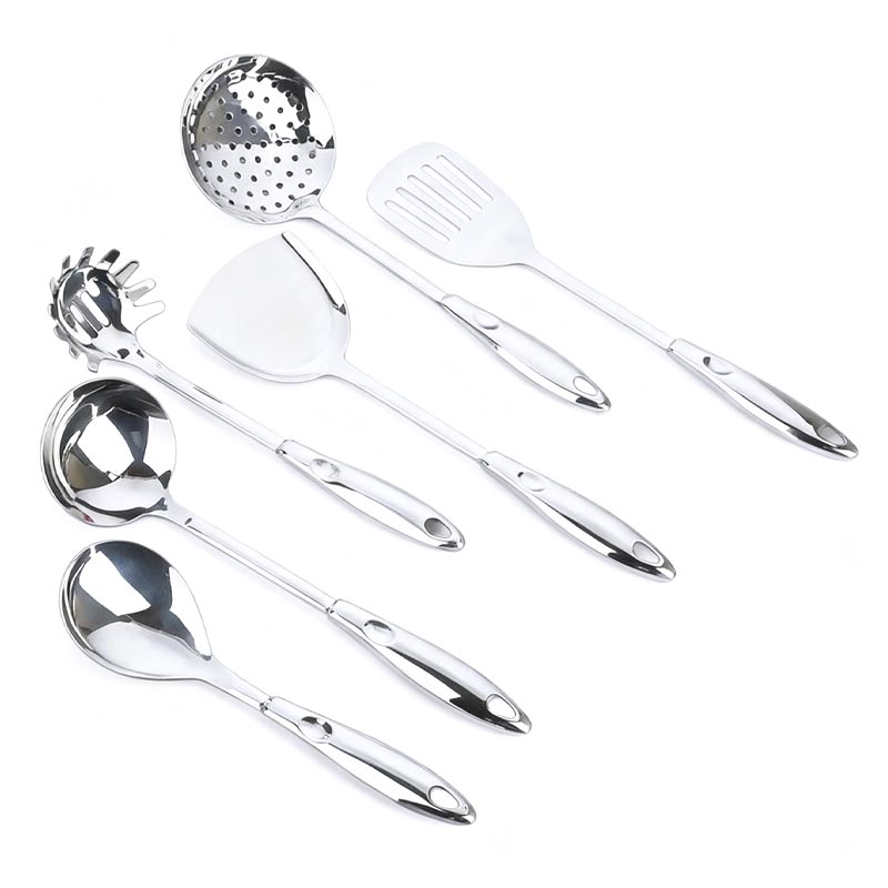 Ensemble d'ustensiles de cuisine en acier inoxydable pour lave-vaisselle de luxe
