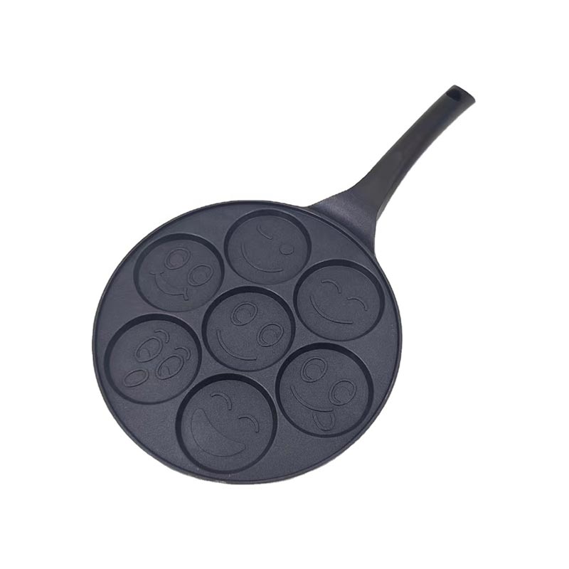 Plat de cuisson à sept trous pour poêle à frire Smiley Face