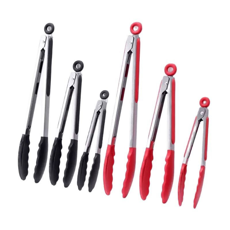 Pinces alimentaires en silicone de 7 pouces, 9 pouces et 12 pouces